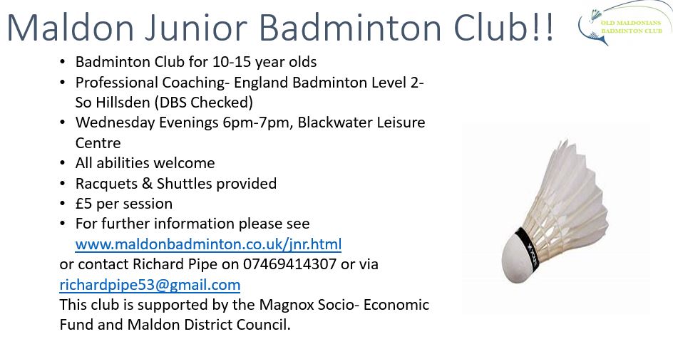 Maldon Junior Badminton